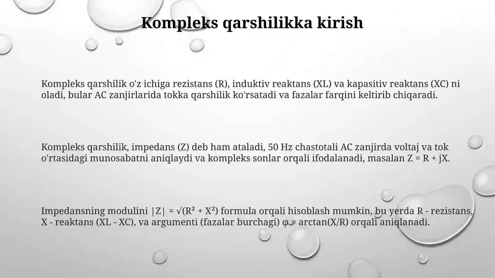 Kompleks qarshilik 3