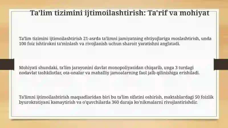 Tarbiyatiziminiishtimoiylashtirish 3