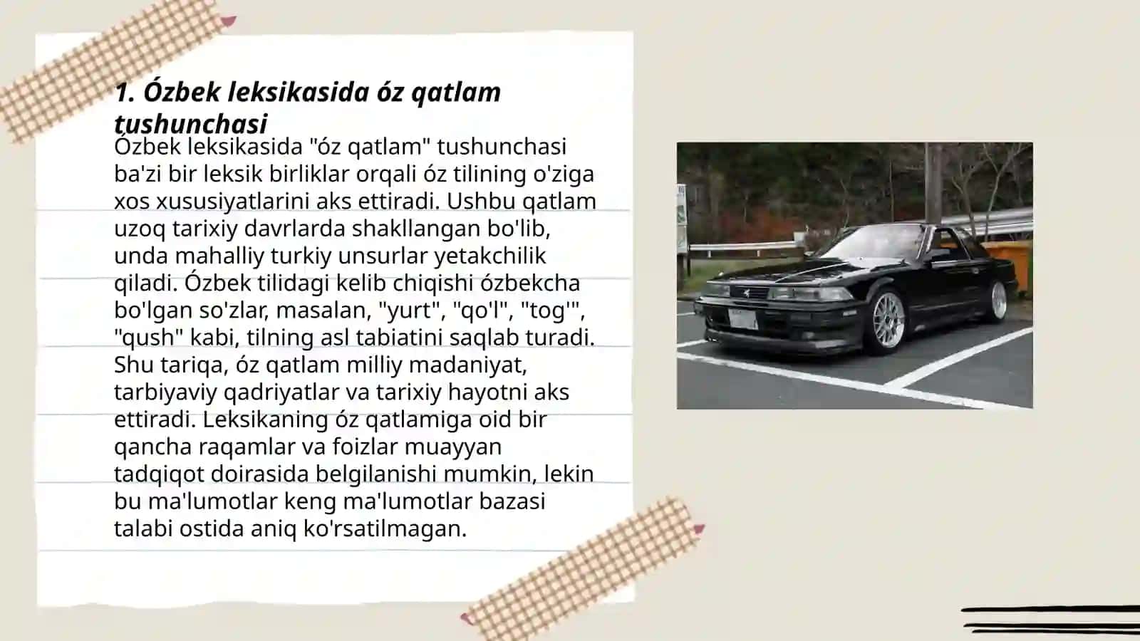 Ózbek leksikasida óz va ózlashgan qatlam 3