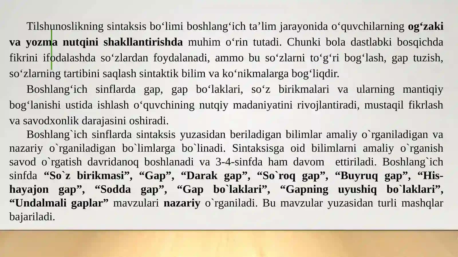 Boshlang‘ich sinflarda sintaktik tushunchalar ustida ishlash metodikasi 3