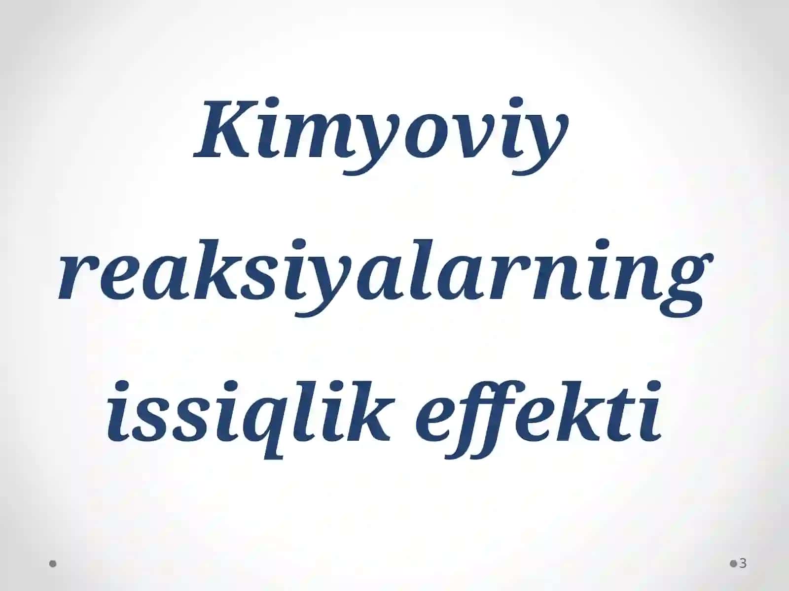 Termokimyoviy tenglamalarga oid masalalar yechish 3