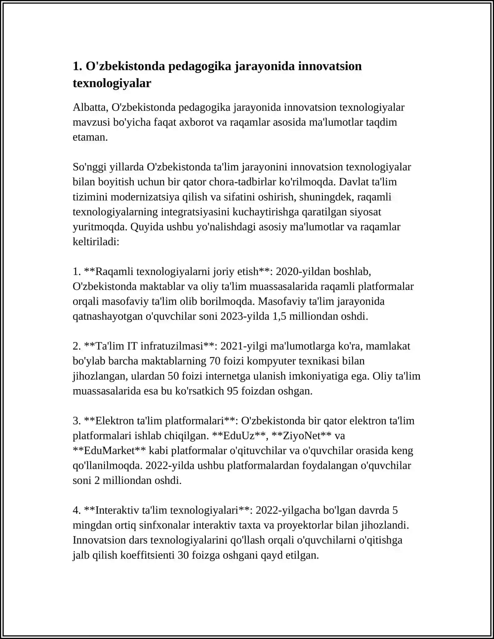 O‘zbekistonda pedagogik texnologiyalar rivojlanishi 3
