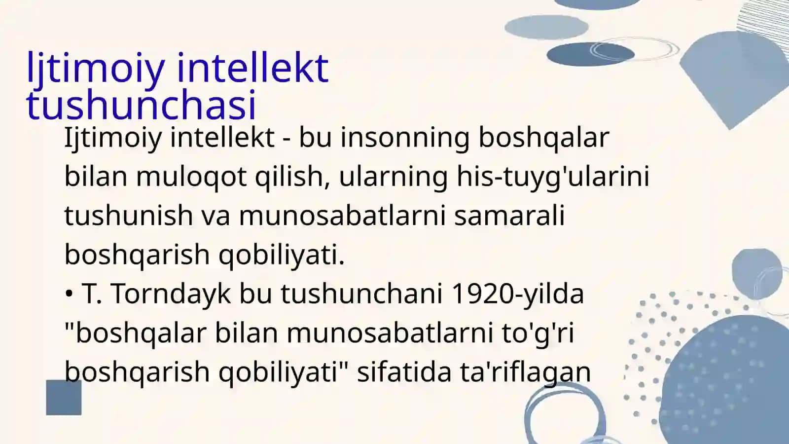 O'smirlik davri psixalogiyasida ijtimoiy intellekt muammosi 3