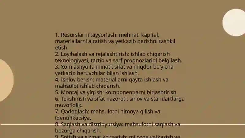 Ishlab chiqarish jarayoni va uning natijalari 3