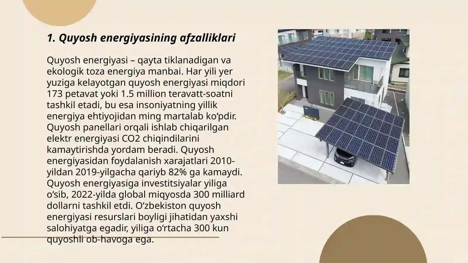 Galiotexnika. Oʻzbekistonda quyosh energiyasidan foydalanish 3