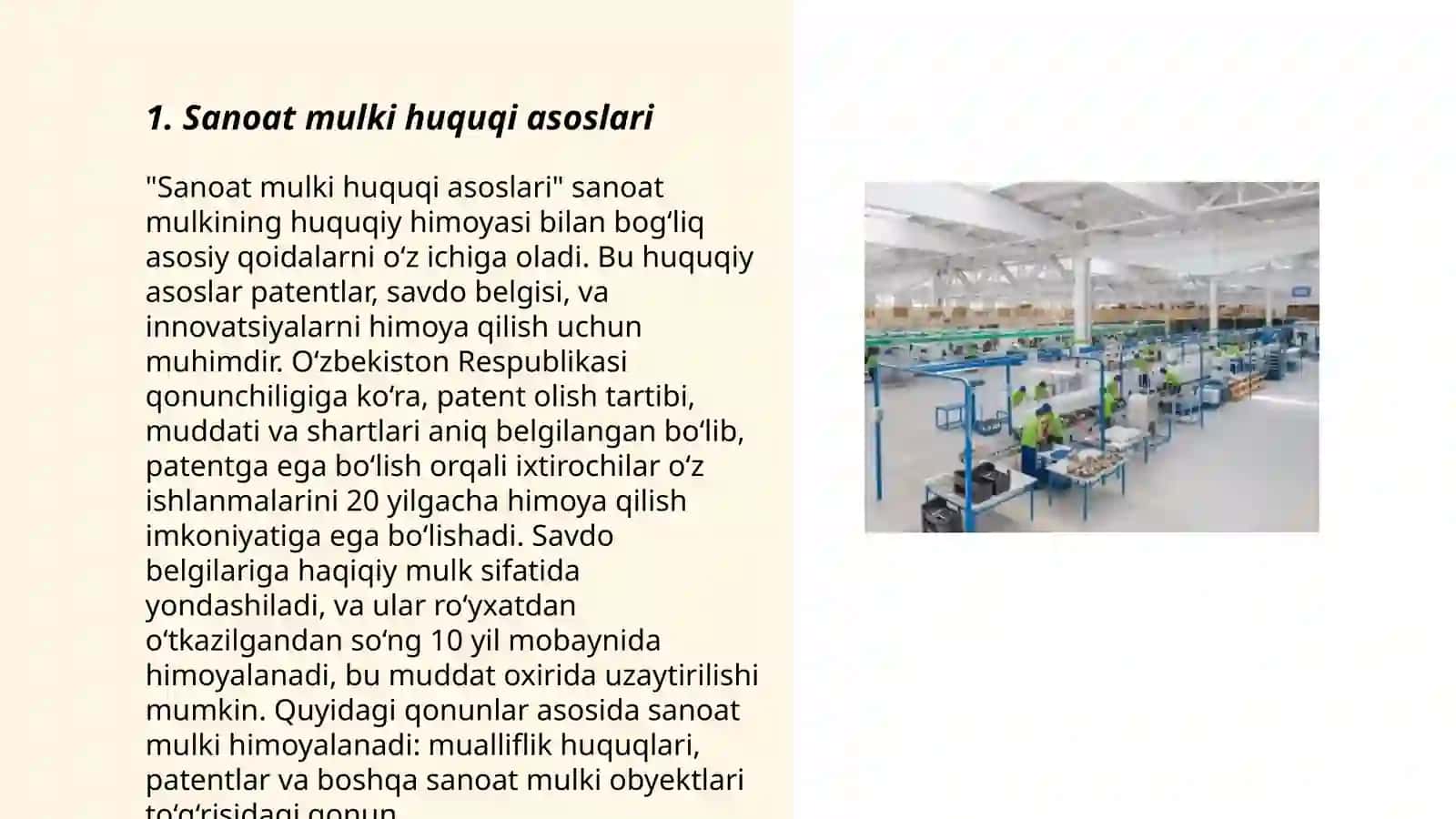 Sanoat Mulkiga Bo'lgan Huquq 3