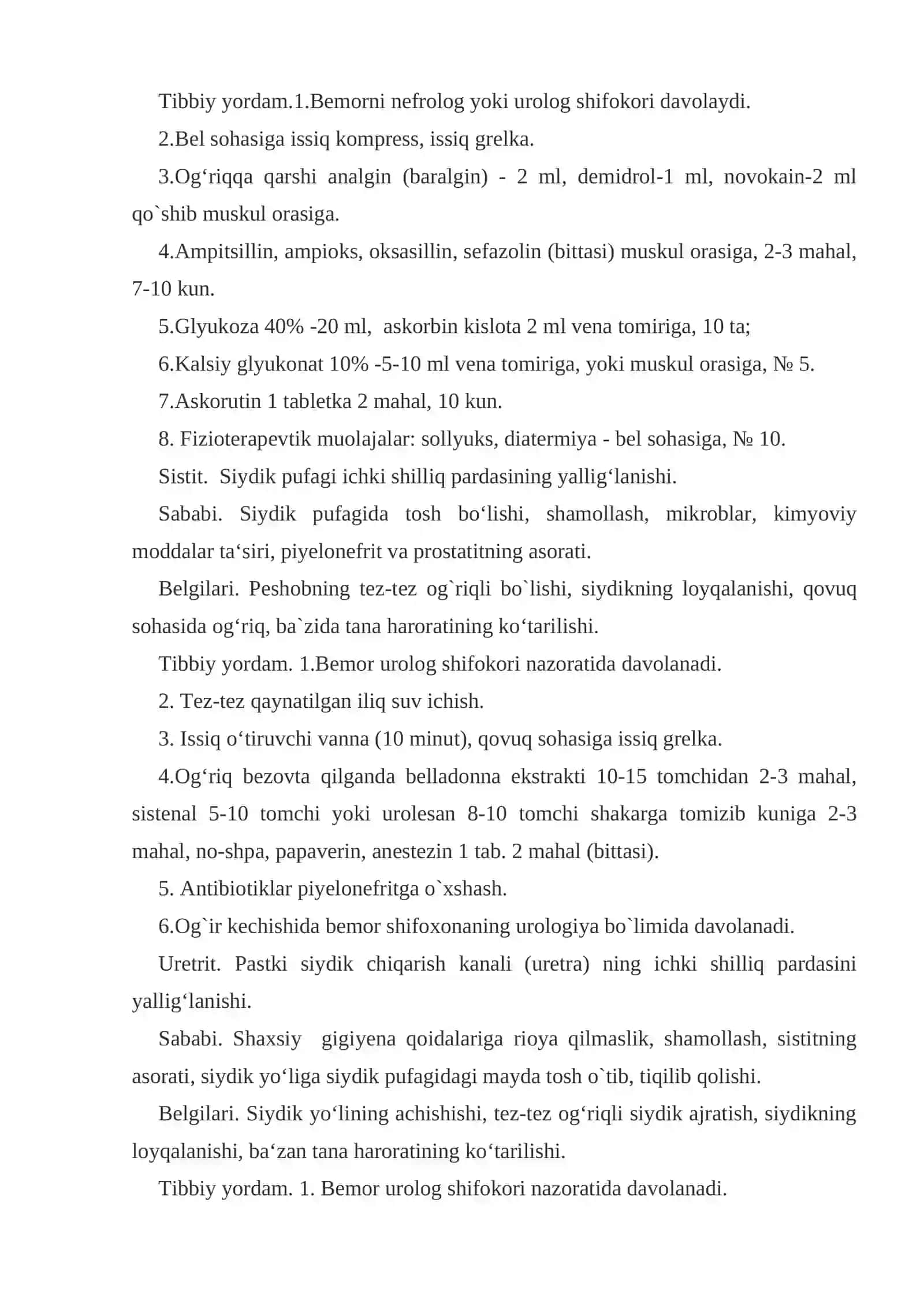 Ayirish va tanosil a`zolari kasalliklari 3