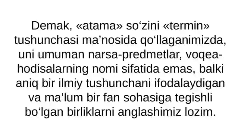 Atamalar, kasb-hunar so‘zlarining ma’noviy vazifaviy xususiyatlari 3