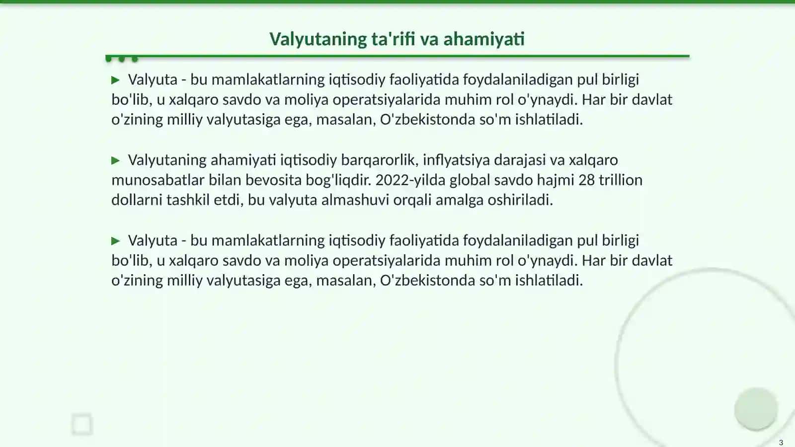 Valyuta va valyuta kursi, uning turlari va xisoblanish tartibi 3
