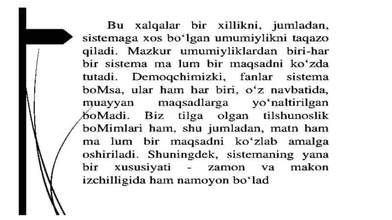 Matn -tilning eng katta birligi 3