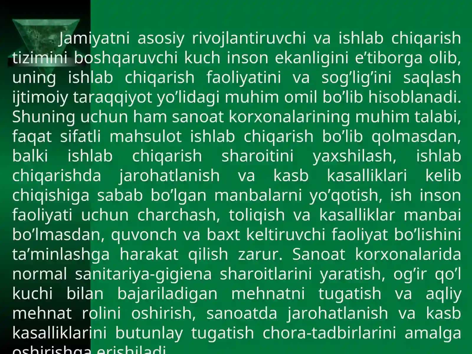 MEXNAT MUXOFAZASI FANINING MAQSADI VA TALABLARI 3