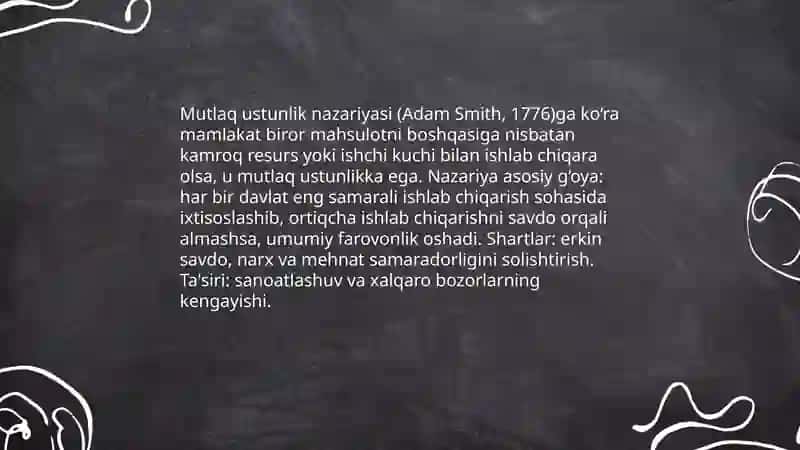 Xalqaro savdo nazariyalari 3