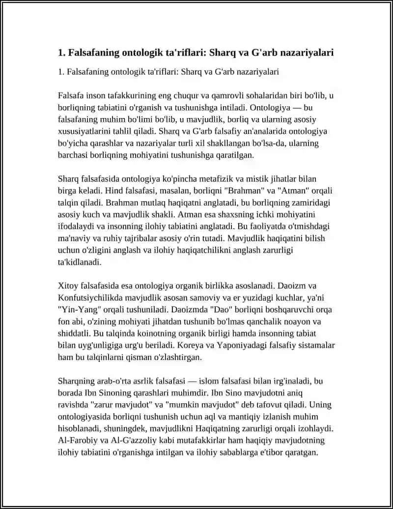 FALSAFANING MOHIYATI OID SHARQ VA GARB MUTAFAKIRLARI TARIFLARINI TASNIFLASH 3