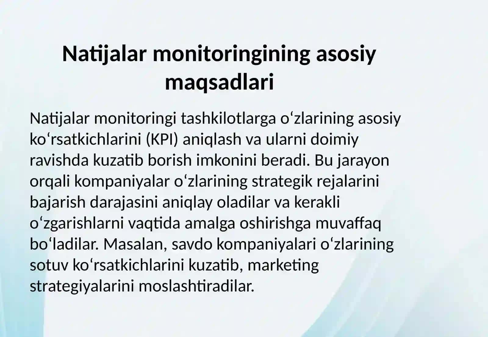 KEYS MENEJMENTDA NATIJALAR MONITORINGI 3