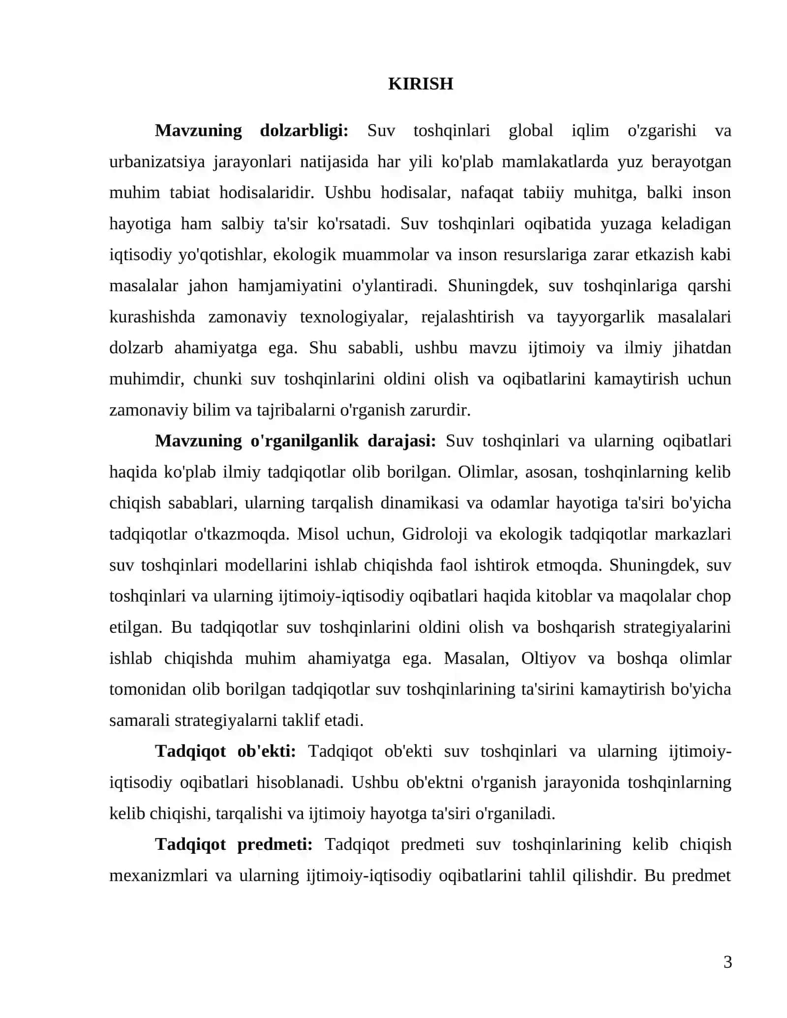 "Suv toshqinlari va ularning oqibatlari" 3