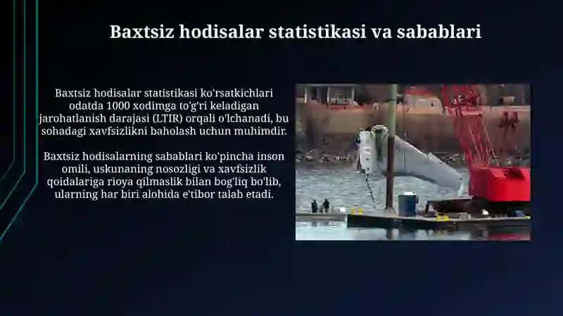 Ishlab chiqarish maydonlaridagi baxtsiz xodisalarni telshirish va N-1 shaklni rasmiylashtirish 3