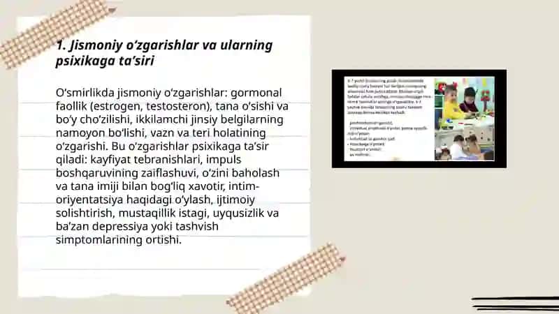 Oʻsmirlik va oʻspirinlik davrida psixik rivojlanish xususiyatlari 3