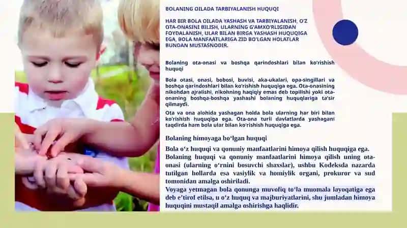 Ota-ona va voyaga yetmagan bolaning huquq va majburiyatlari 3