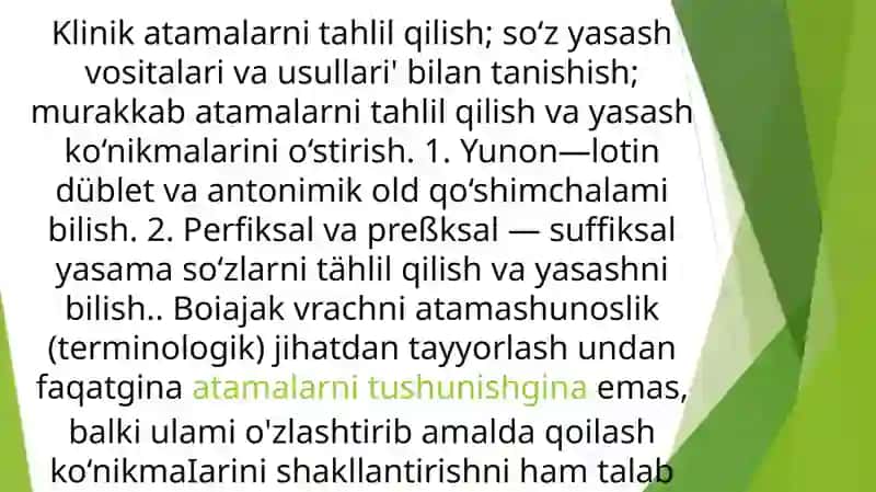 Yunon- lotin dubletlari va yakka AElar. To'qimalar, organlar, suyuqliklar,sekretlar, jins hamda yoshni ifodalovchi yunon-lotin dubletlari 3