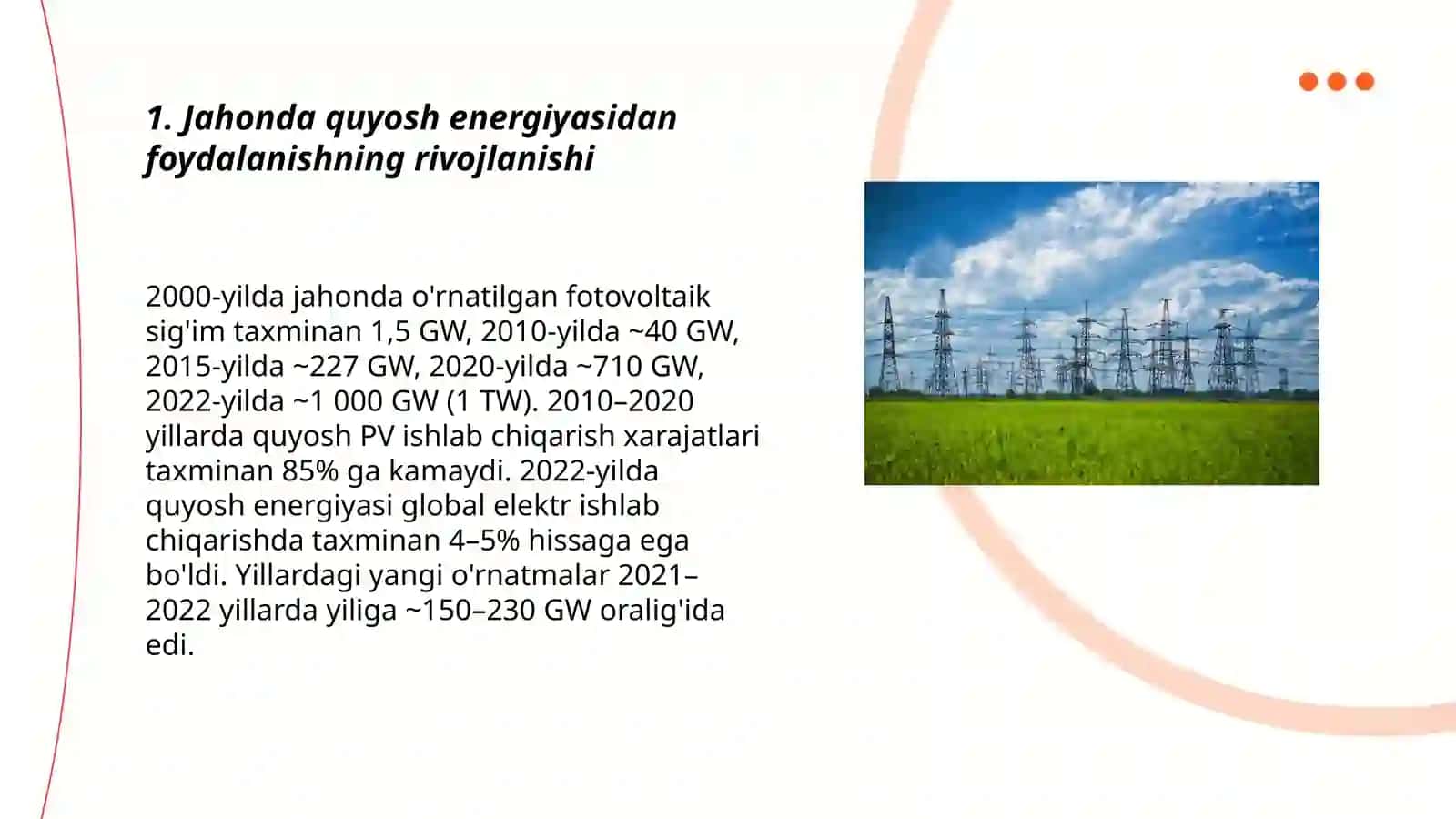 Jahonda noan'anaviy energetika resurslaridan foydalanish 3