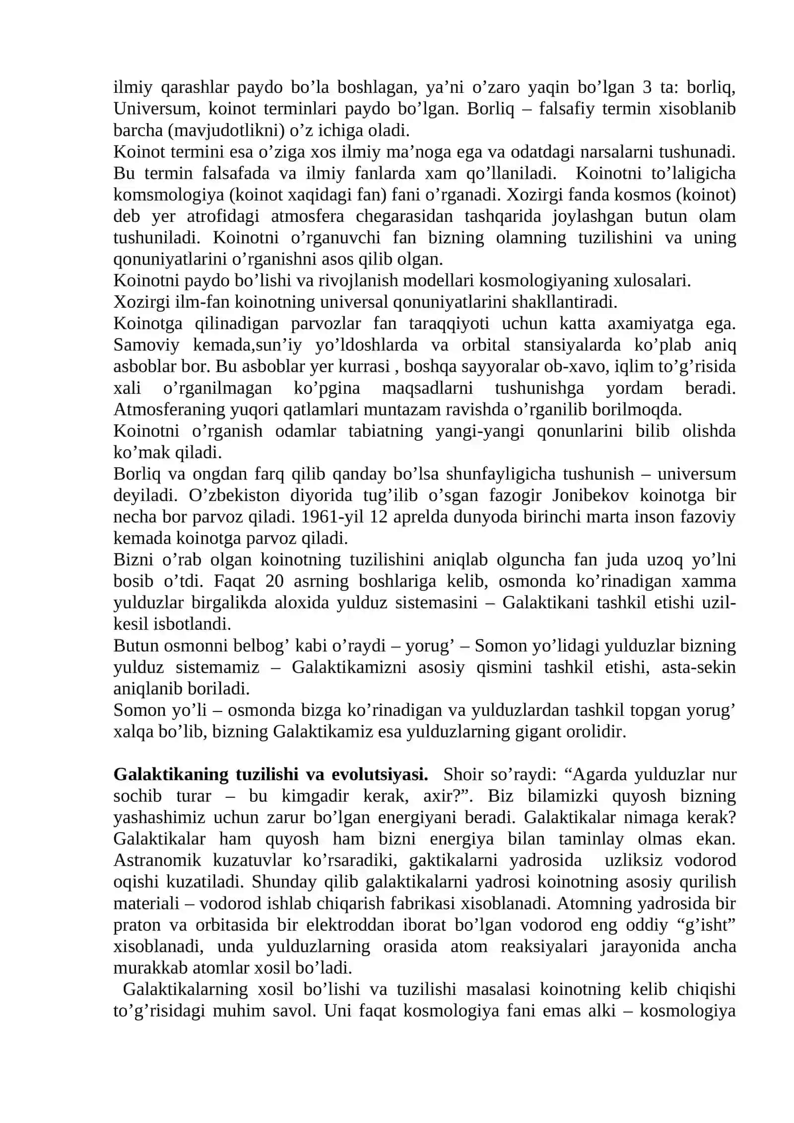 Yerda hayotning paydo bo’lishi va rivojlanishi 3
