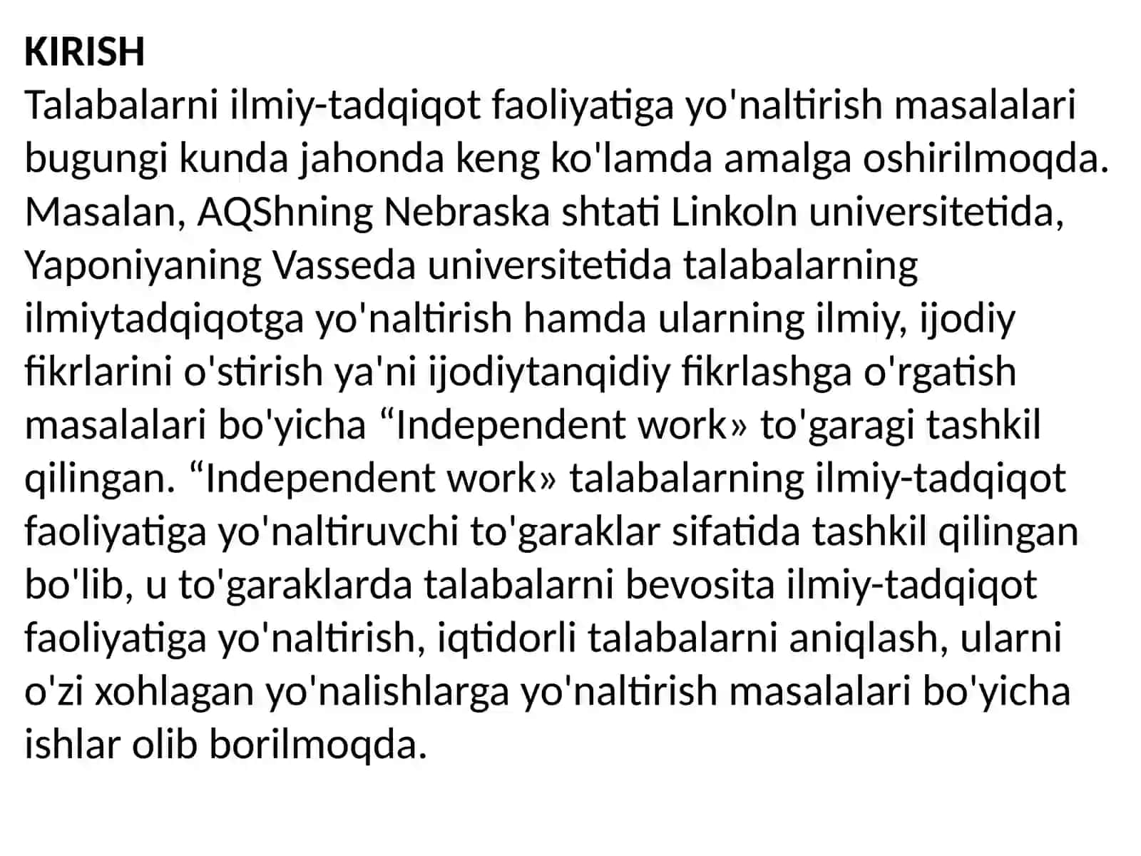 ILMIY TADQIQOT OLIB BORISH KOMPETENTLIGI – BO‘LAJAK O‘QITUVCHI SHAXSINI SHAKLLANTIRISH OMILI 3