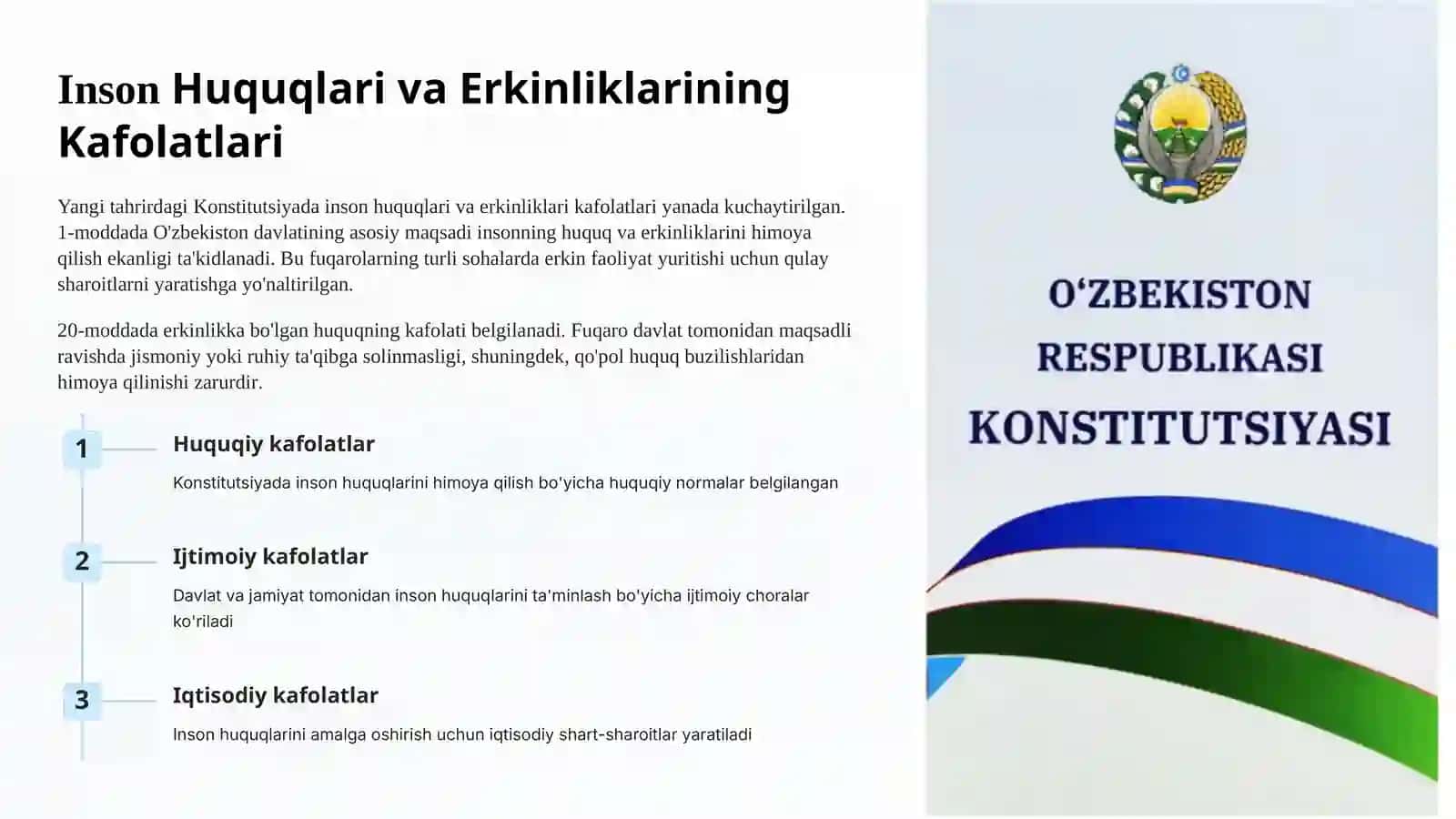 O'zbekiston Respublikasi Konstitutsiyasining yangi tahriri 2021 3