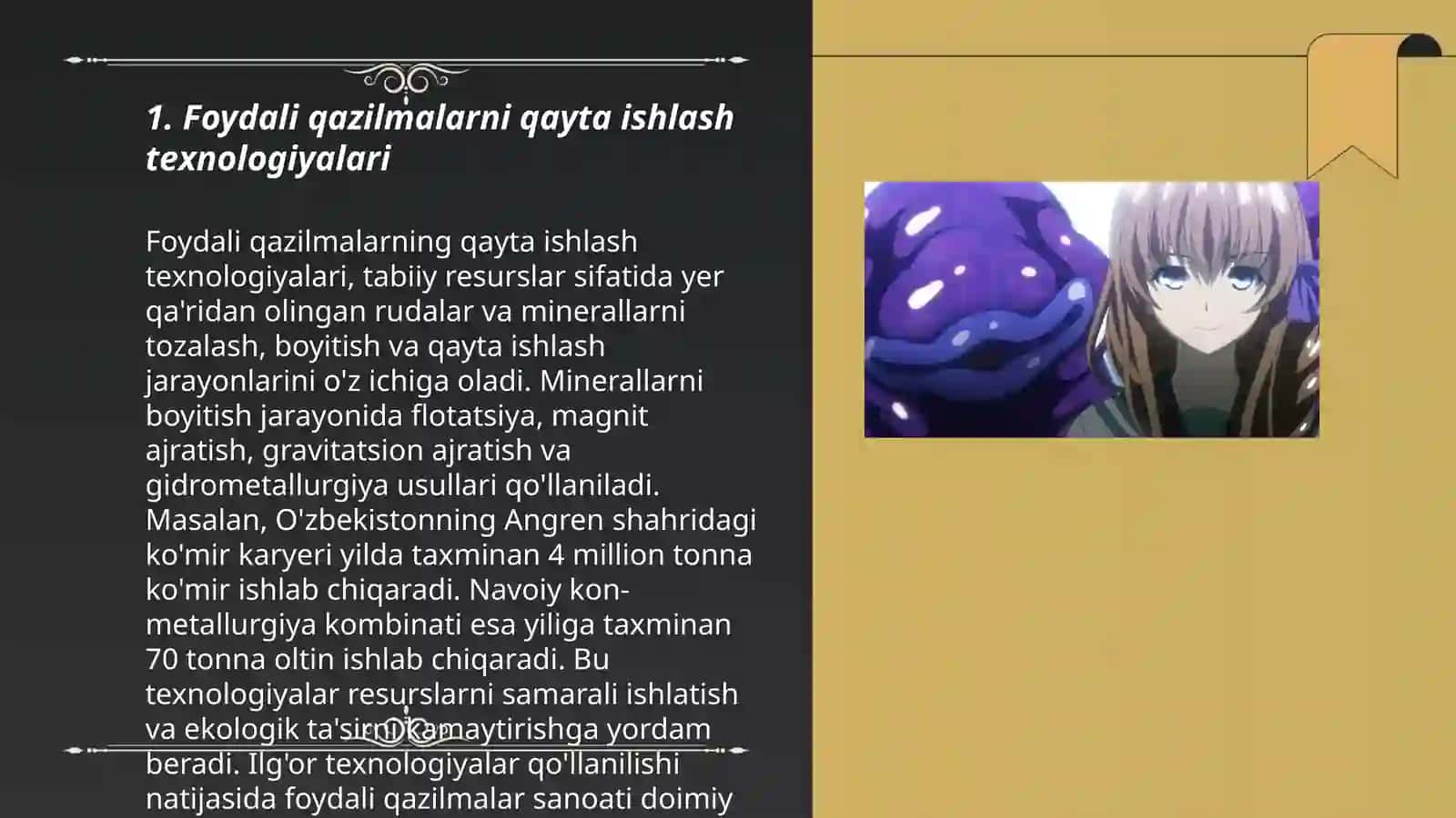 Foydali qazilmalarni qayta ishlash texnologiyalari 3
