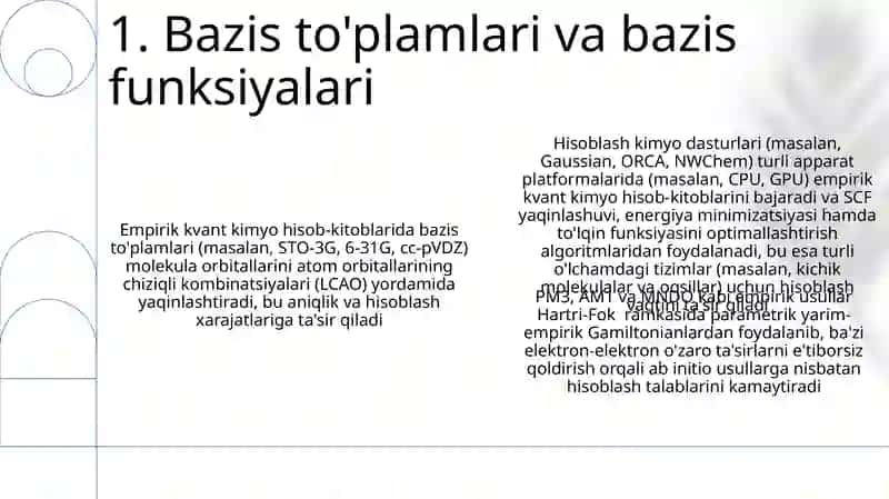 Empirik kvant kimyoviy hisoblash uslubi 3