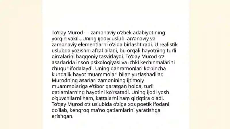 Nasriy asarlar yaratishda ijodkor uslubi va mahorati 3