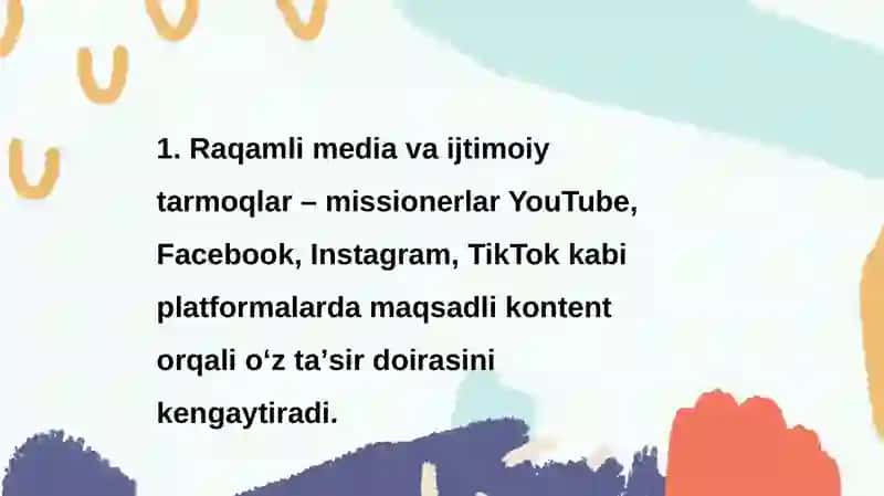 Zamonaviy missionerlik targʻiboti 3