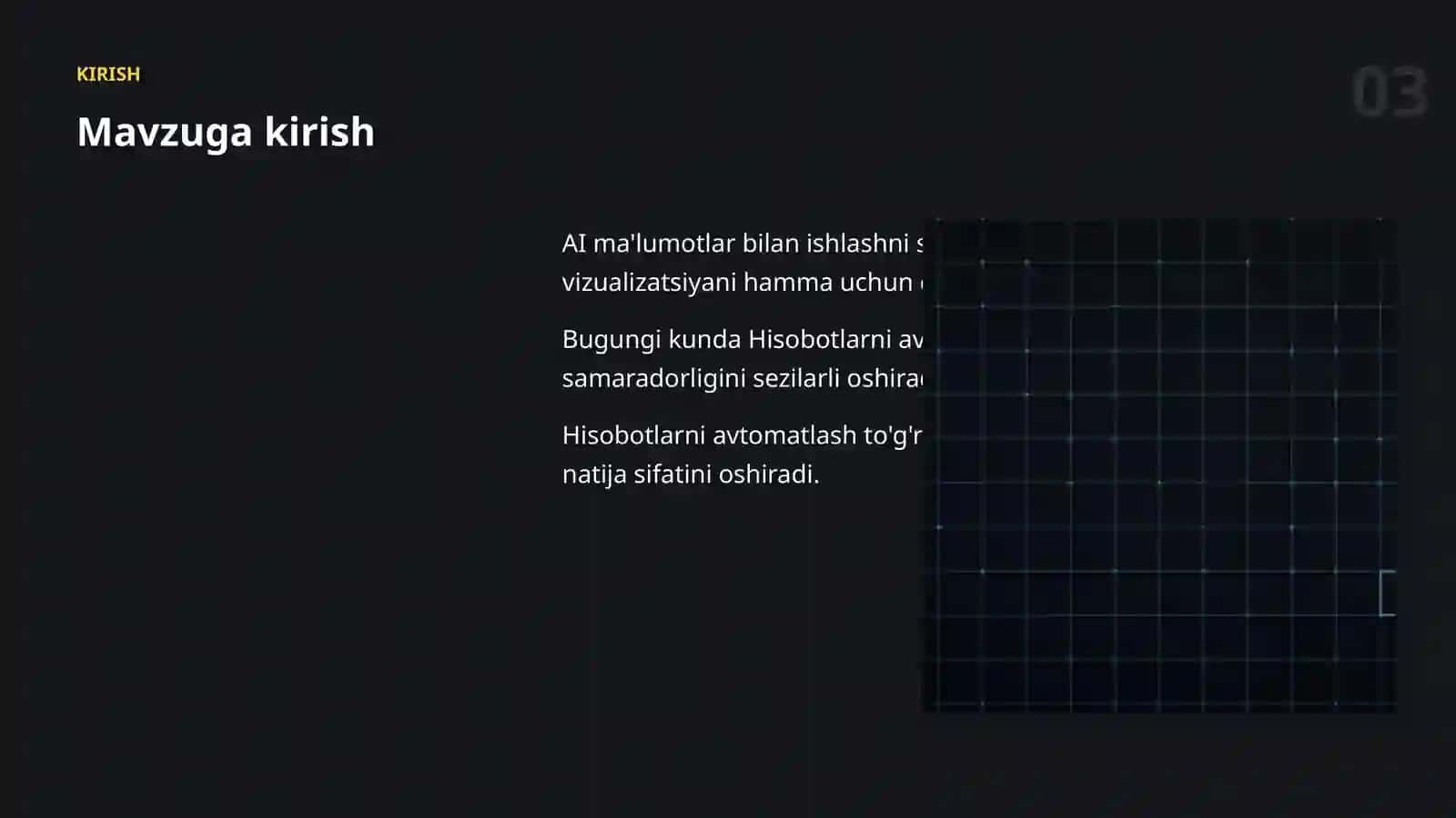 Hisobotlarni avtomatlash: amaliy qo'llanma 3