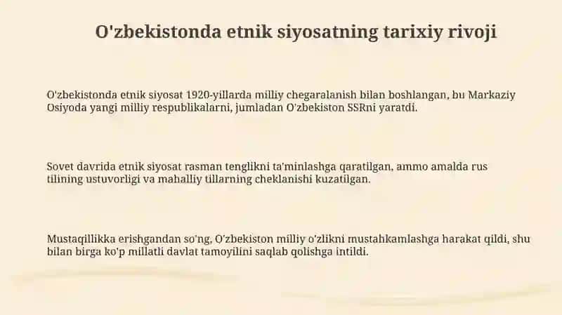 O'zbekistonda etnik siyosat va millatlararo munosabatlar 3