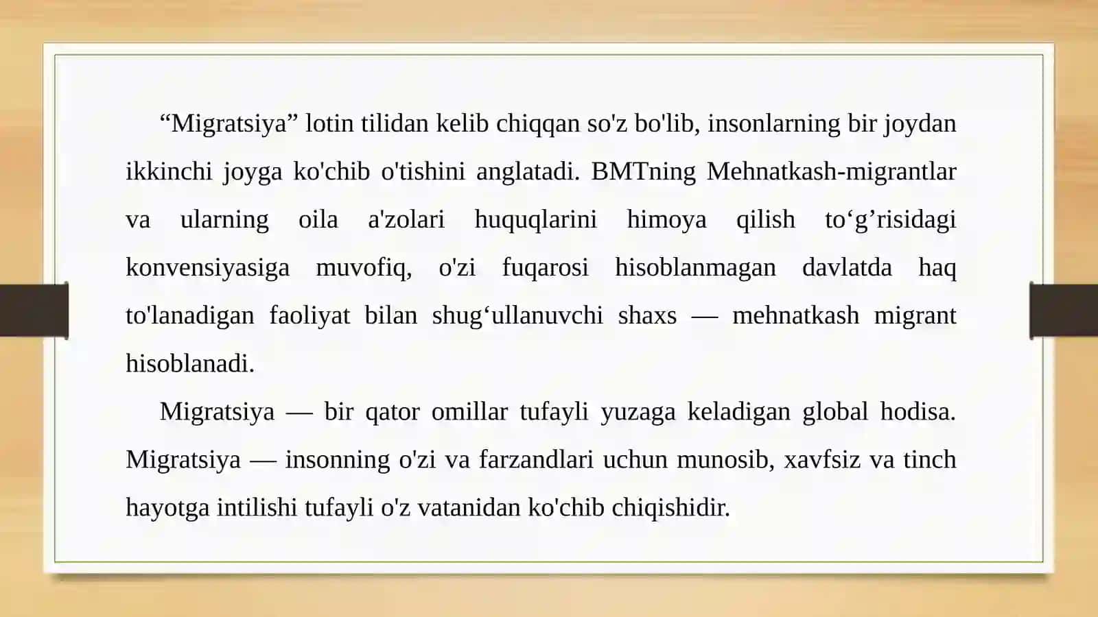 Migrantlar va ularning oila a’zolari huquqlarini himoya qilish 3