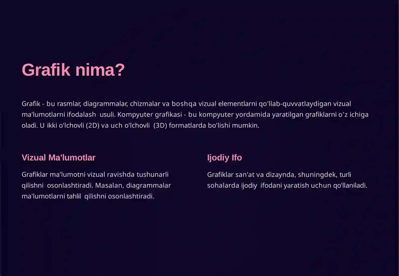 Hozirgi o'zbek grafikasi. Grafika va  kompyuter dasturlari 3