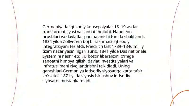 Germaniyada iqtisodiy konsepsiyalarning shakllanishi 3
