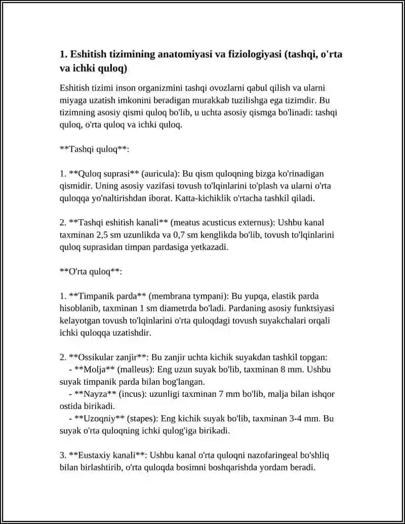 ESHITISH BIOFEZIKASI ELEMENTLARI. KOXLEAR IMPLANTATSIYA ASOSLARI 3