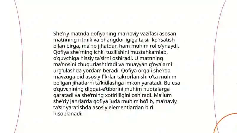 She'riy matnda qofiyaning vazifalari 3
