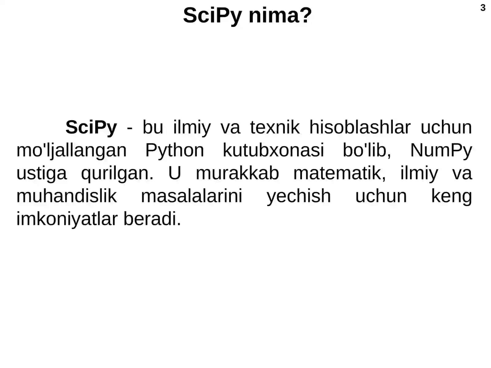 SciPy 3