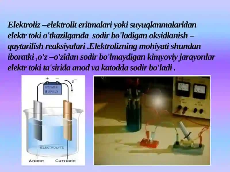 Elektrolizjarayonlari. 3