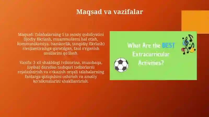 O'quvdan tashqari mashg'ulotlar ssenariylari 3