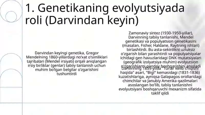 Ch. Darvin va boshqa olimlarning evolutsiyaga qoshgan hissalari 3