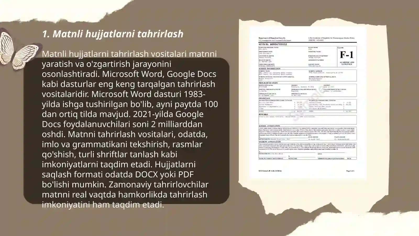 Matnli hujjatlar bilan ishlash 3