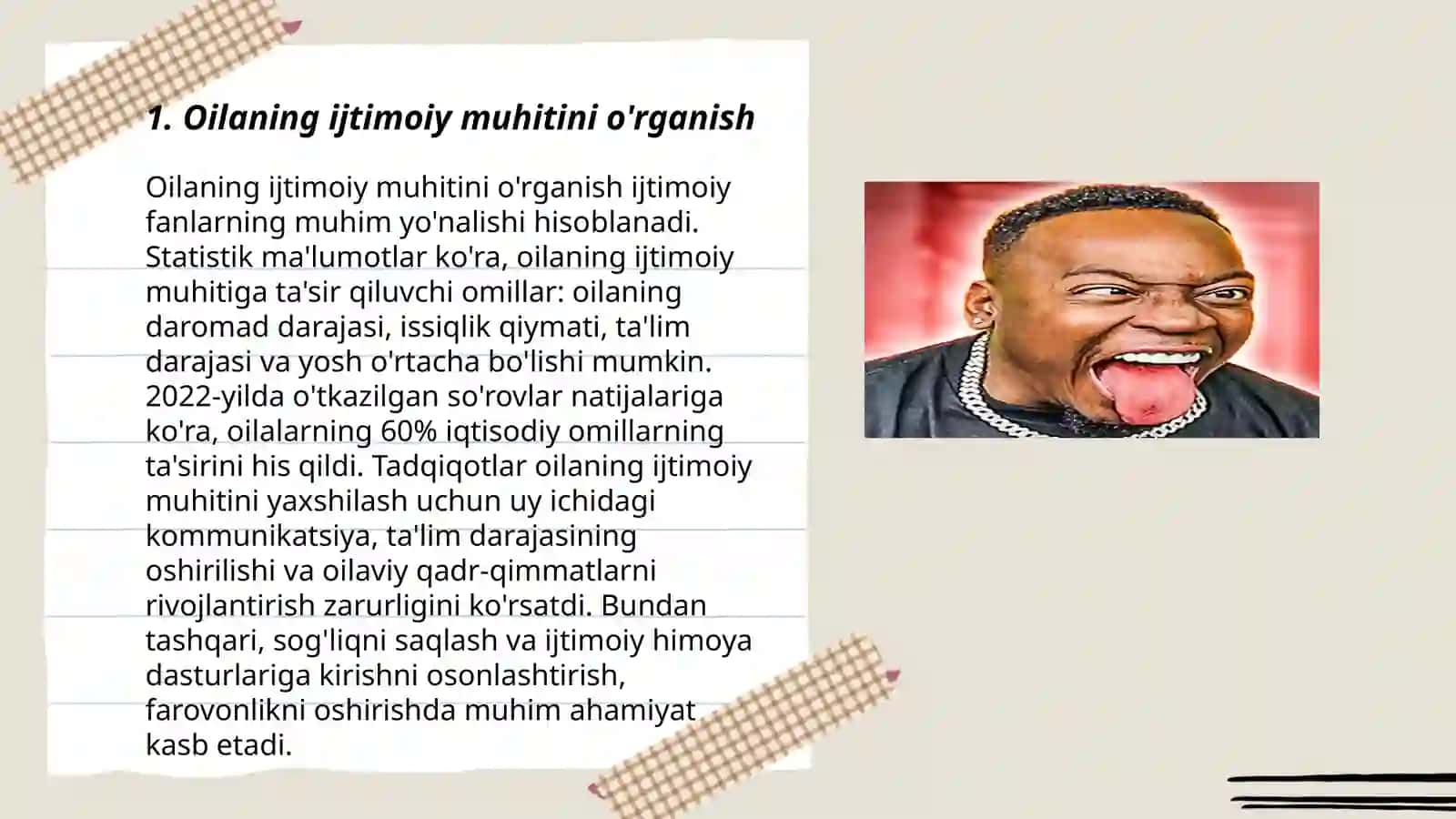 Oilaning ijtimoiy muhitini o'rganish 3