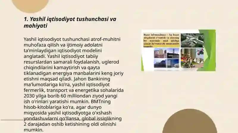 Yashil iqtisodiyot tushunchasi va mohiyati 3