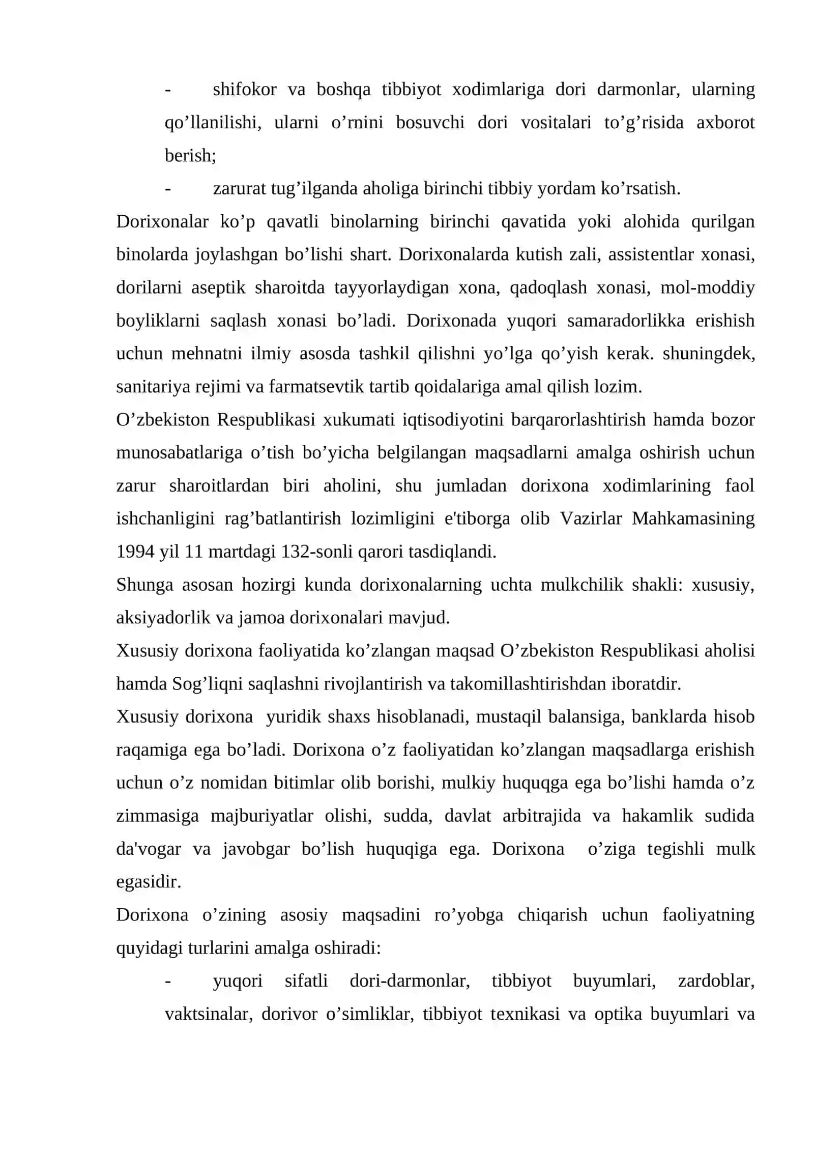 Dorixonalar ishini tashkil qilish 3