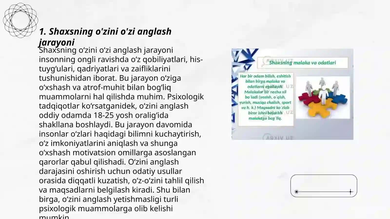 Shaxsning ózini-ôzi tarbiyalash muammosi 3