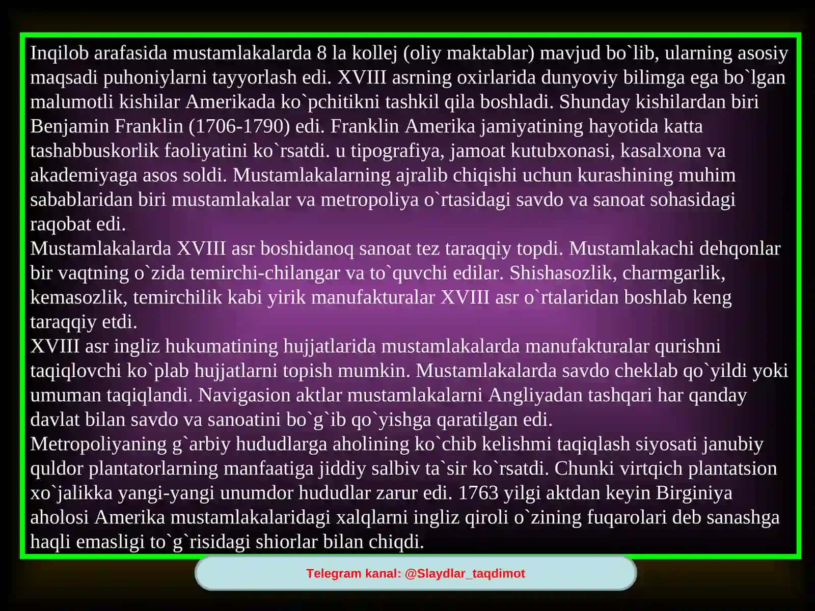 Amerika Mustaqillik Uchun Kurash 3