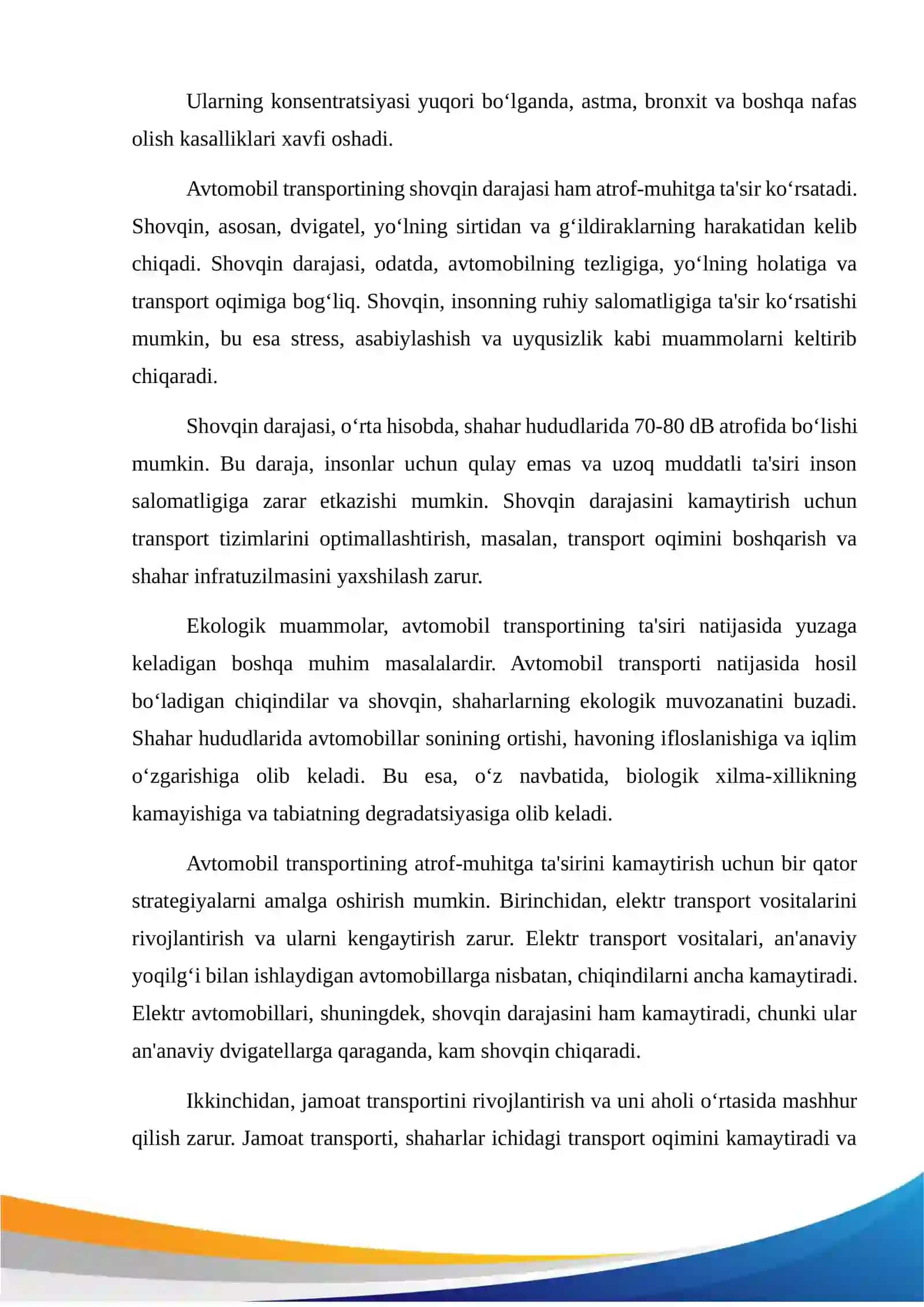 Avtomobil transporti va atrof-muhit muhofazasi 3
