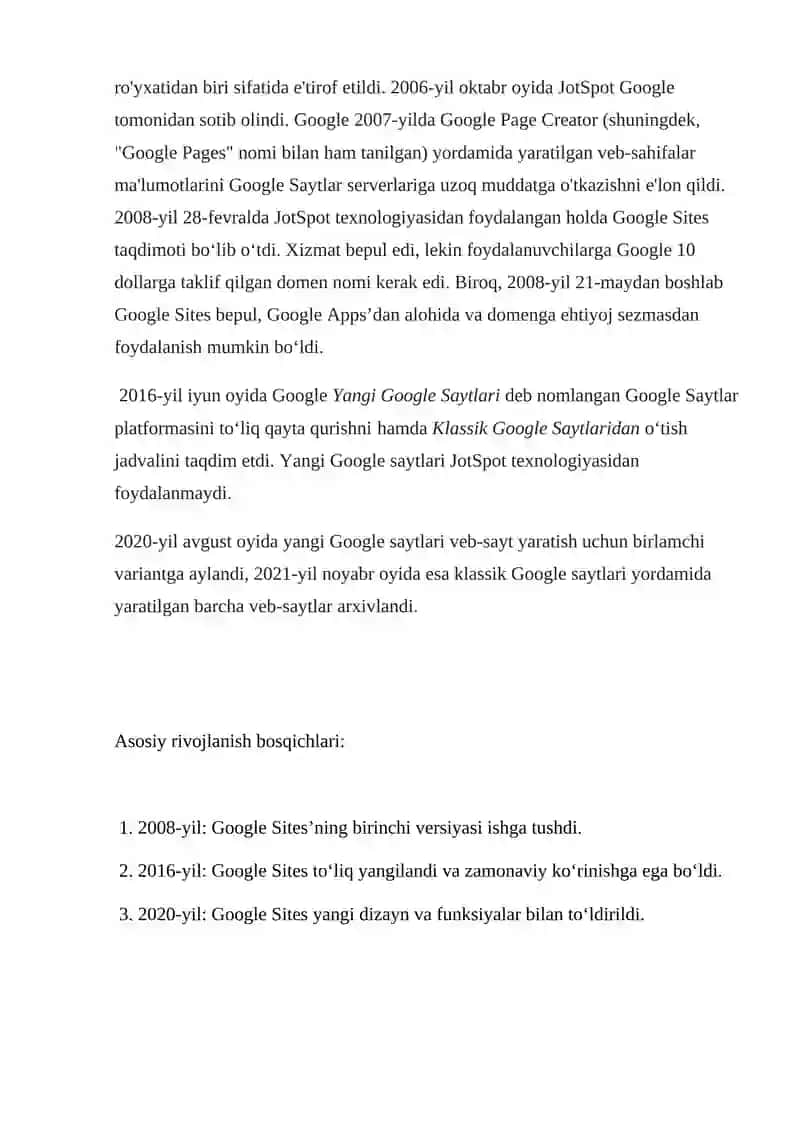 Google Sites – Zamonaviy Veb-Sayt Yaratish Platformasi 3